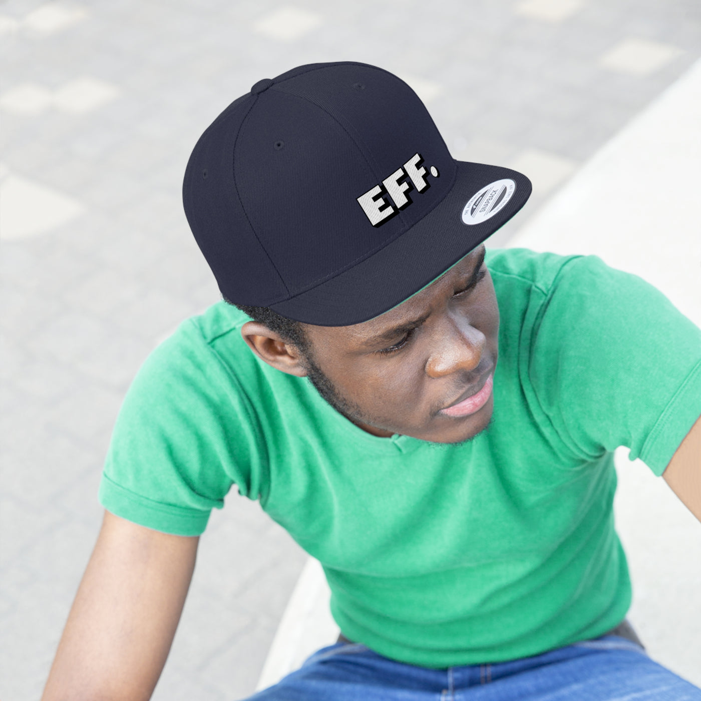 EFF. Flat Bill Snap-Back Hat