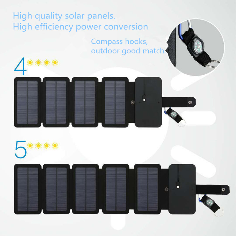 Portable Solar Panel Charger (5V 2.1A)