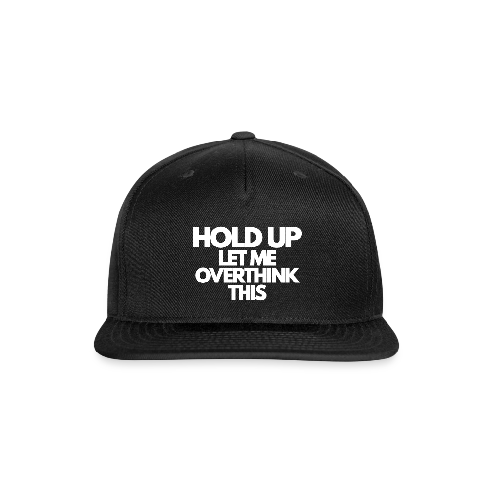 Snapback Baseball Cap - black