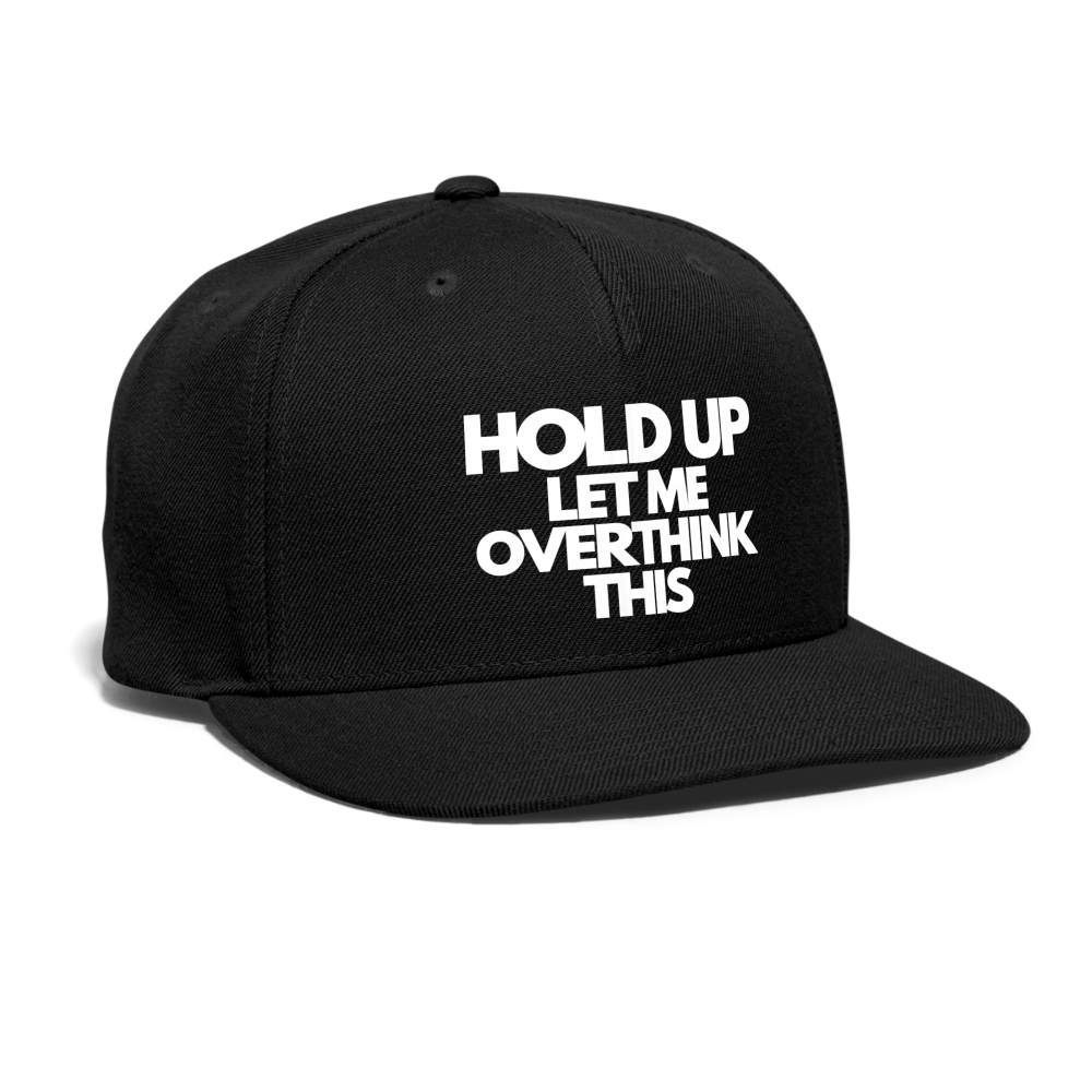 Snapback Baseball Cap - black