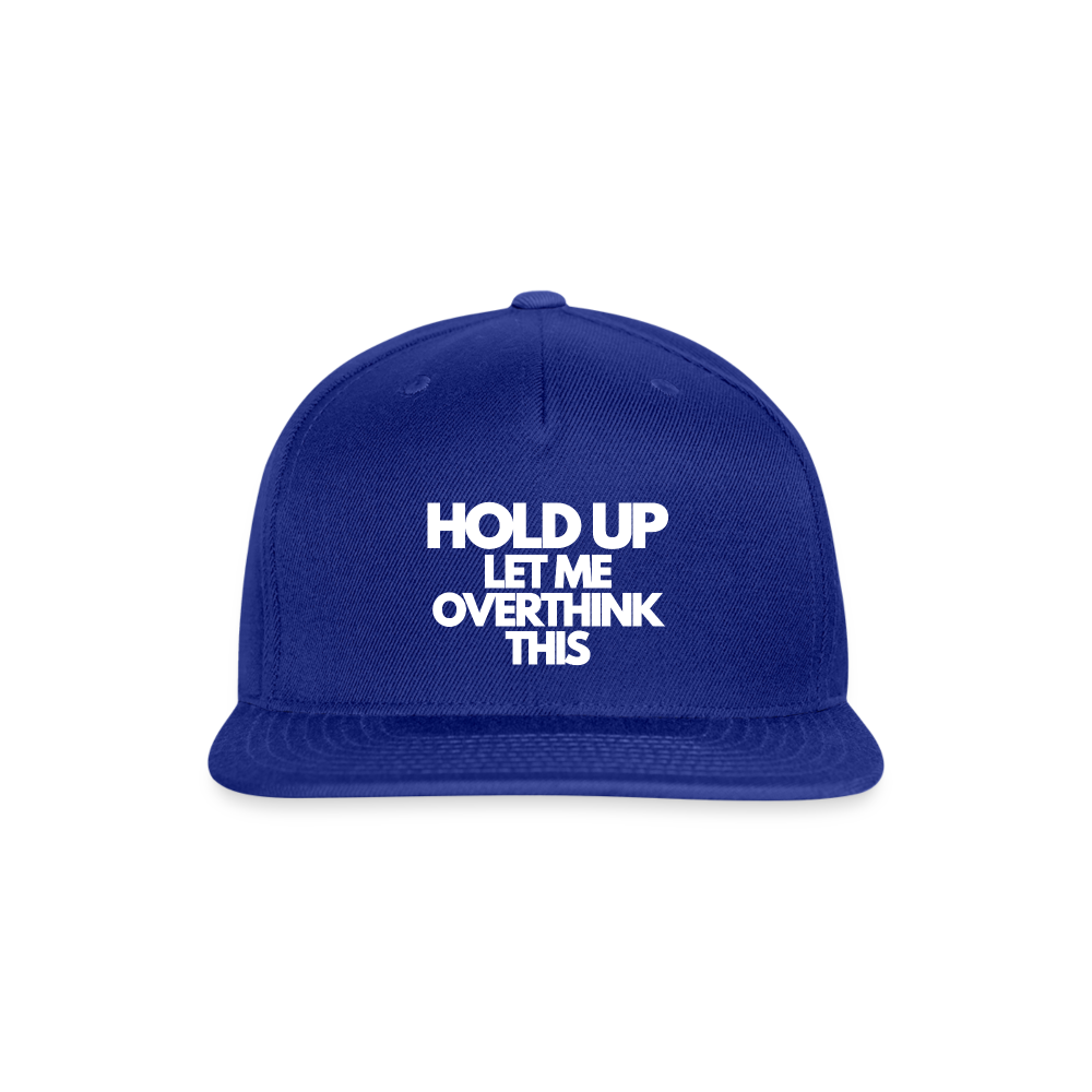 Snapback Baseball Cap - royal blue