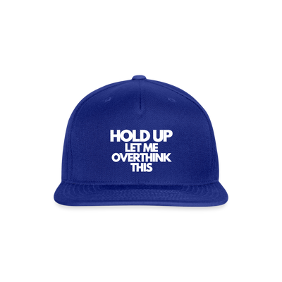 Snapback Baseball Cap - royal blue