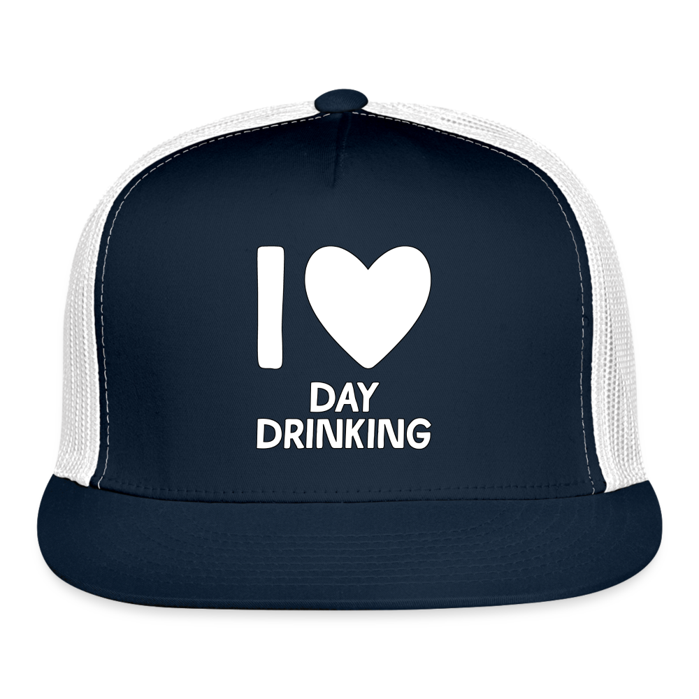 I (heart) Day Drinking - navy/white